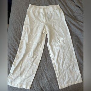 NWT J. Jill White Linen Long Pants